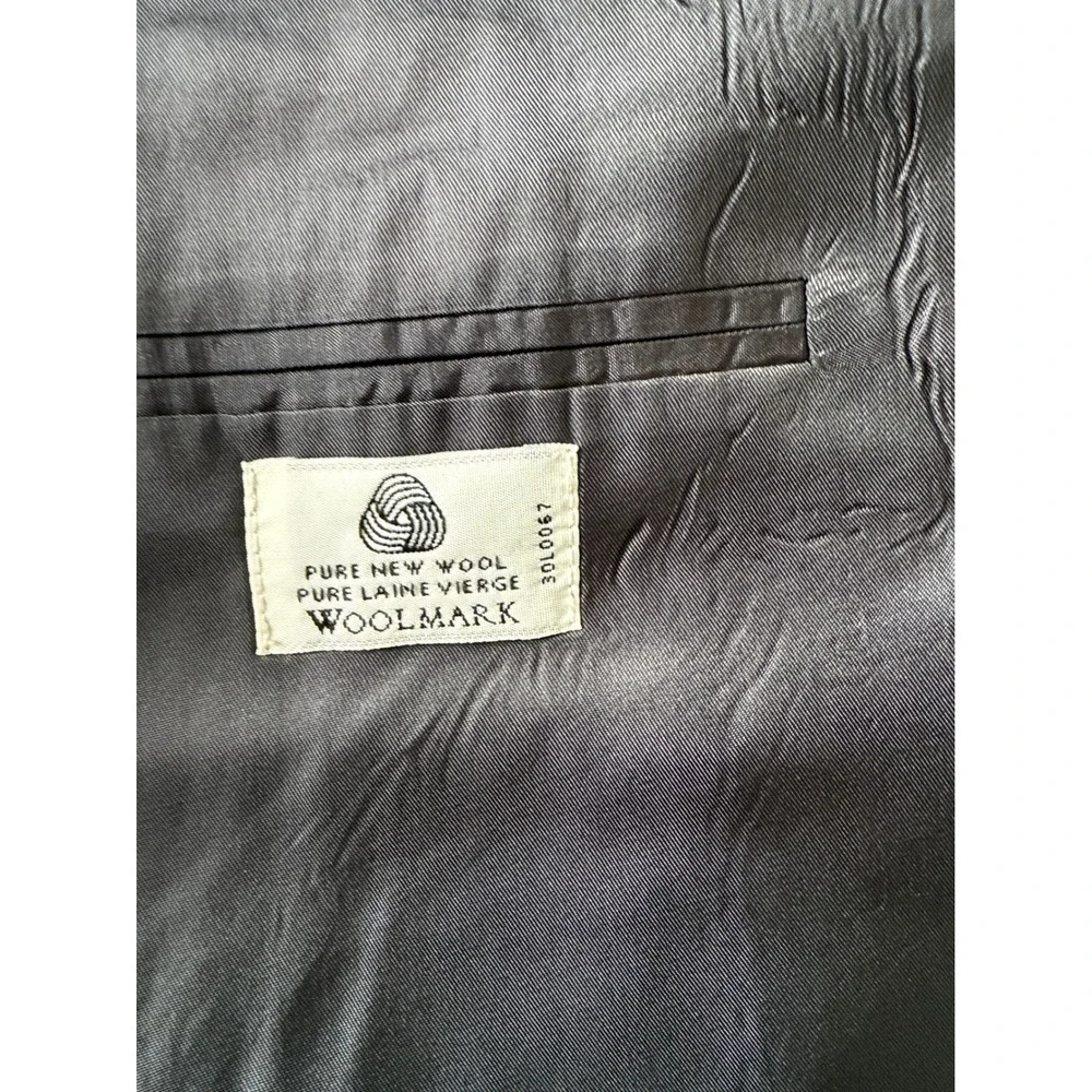 Vintage Bachrach USA Wool Blazer Mens 40R Navy Sport Coat Gold Button Classic